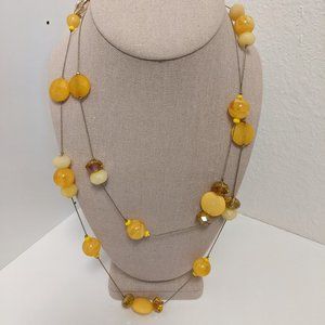 **5 for $25🌞**.  Yellow Beaded Necklace